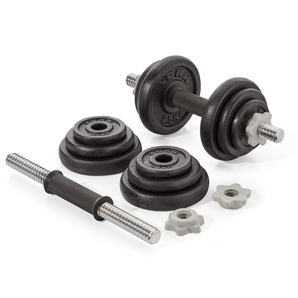 York Fitness Cast Iron Dumbbell Set - 20kg